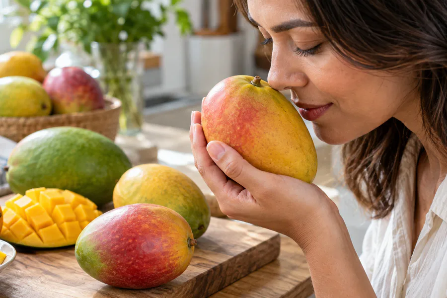 Mango maduro listo para comer
