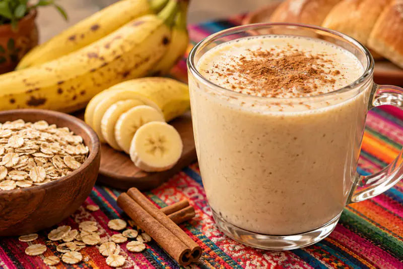 Desayuno Avena con Plátanos